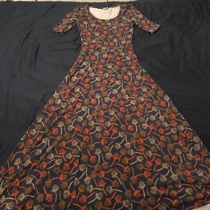 LulaRoe Ana dress with dandelion print